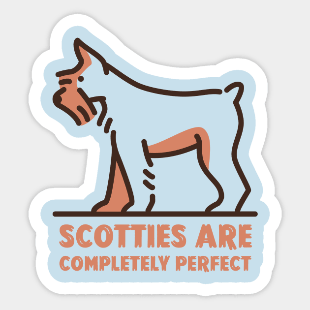 Scottish Terriers have been described in many ways: lion-hearted, robust, alert, curious, bright-eyed, intelligent, sturdy, courageous, and adaptable. Sticker by Your_wardrobe